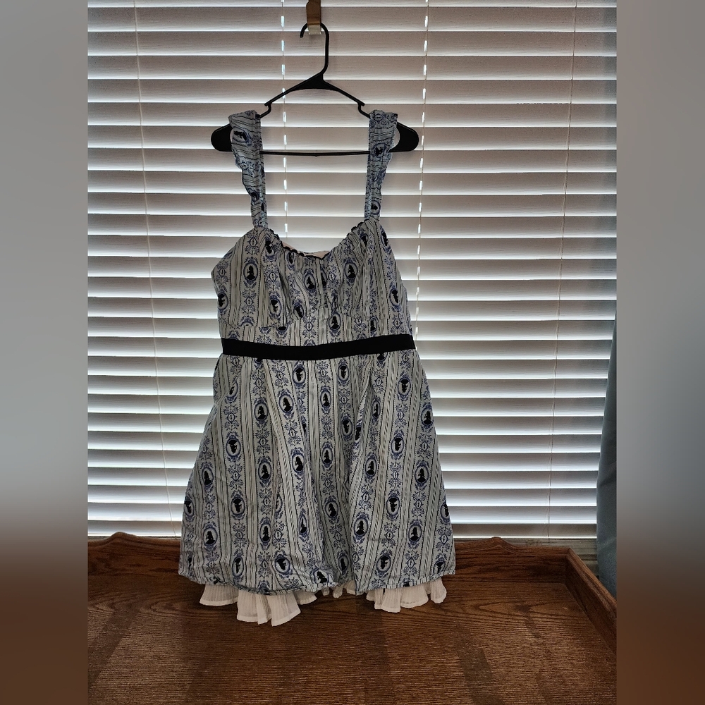 Disney Blue and White Alice In Wonderland Dress